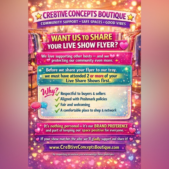 🚨LIVE SHOW Notification~~>Cre8tive Concepts Boutique Share Show - Picture 4 of 16